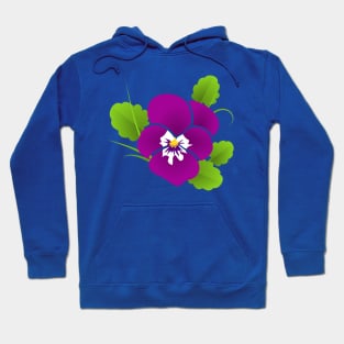 Pansy Flowers Design Hoodie